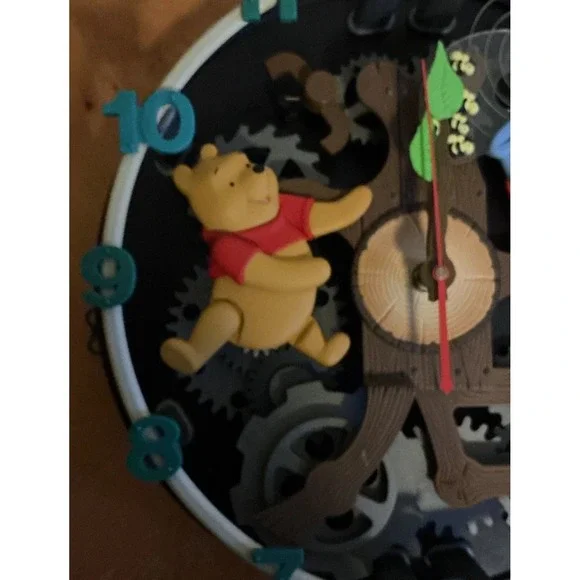 Disney Pooh And Friends Animated Musical Wall Clock In Box Vintage RARE